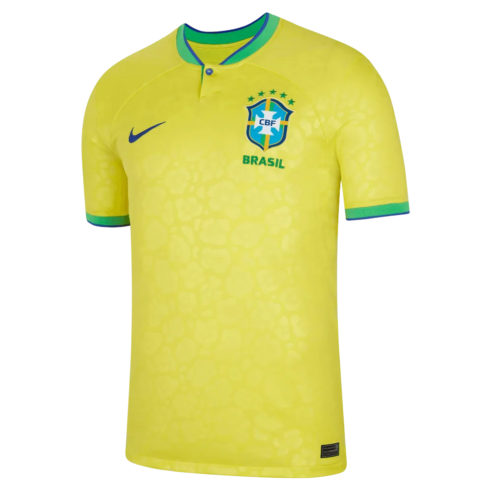 Nike 2022-23 Brazil Home Jersey - Yellow (Front)