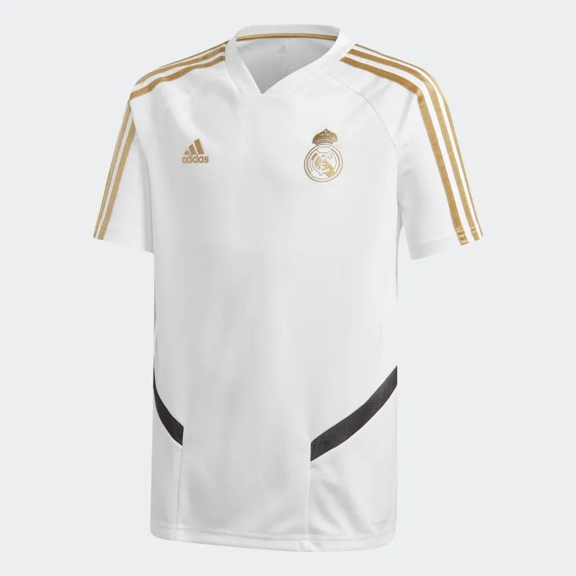adidas 2019-20 Real Madrid YOUTH Training Jersey - White-Gold