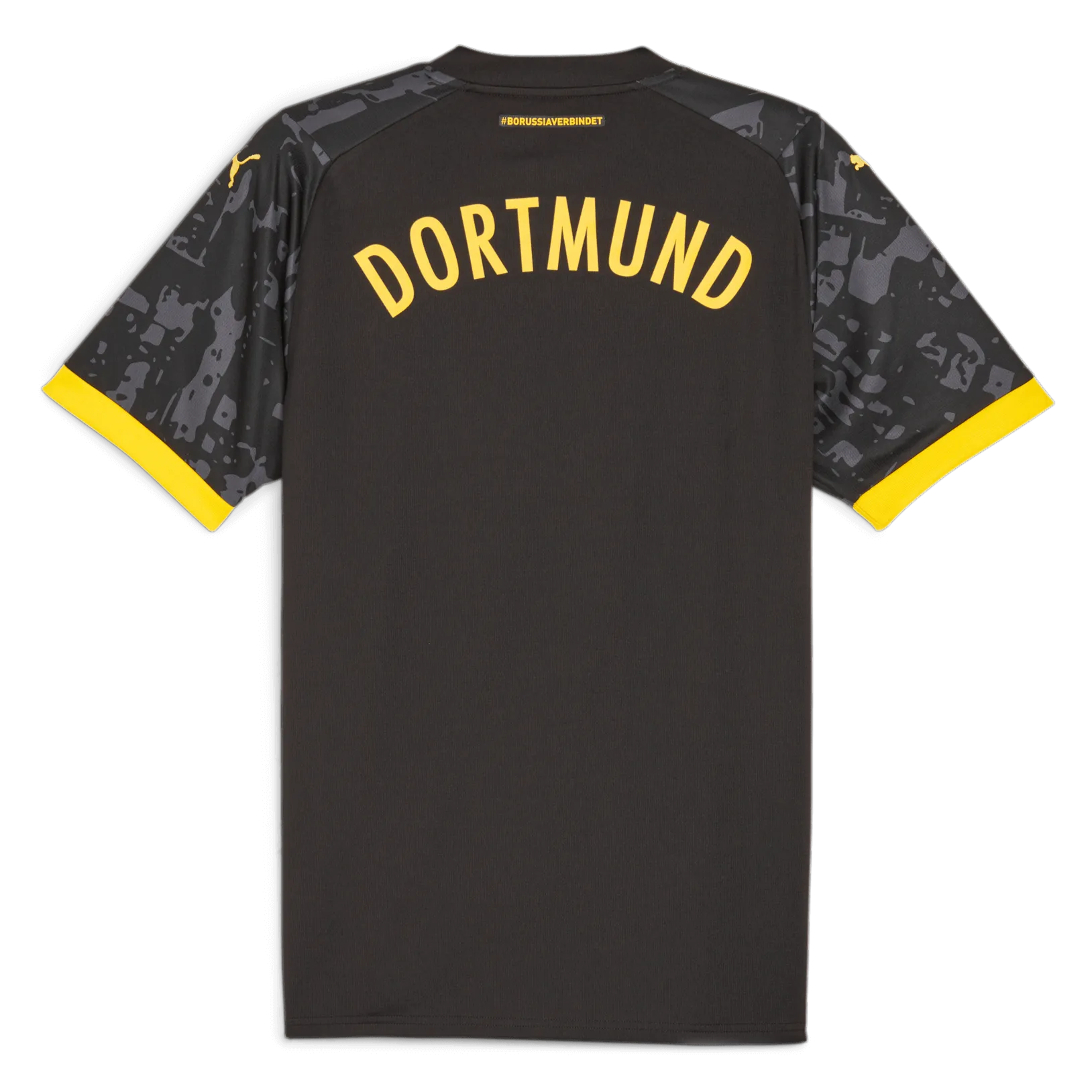 Puma 2023-24 Borussia Dortmund Men's Stadium Away Jersey (Back)