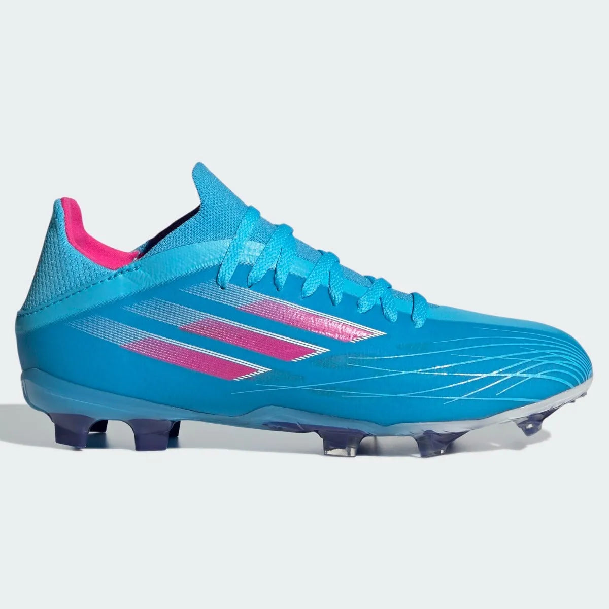 Adidas JR X Speedflow .1 FG - Sky Rush-Shock Pink (Side 1)