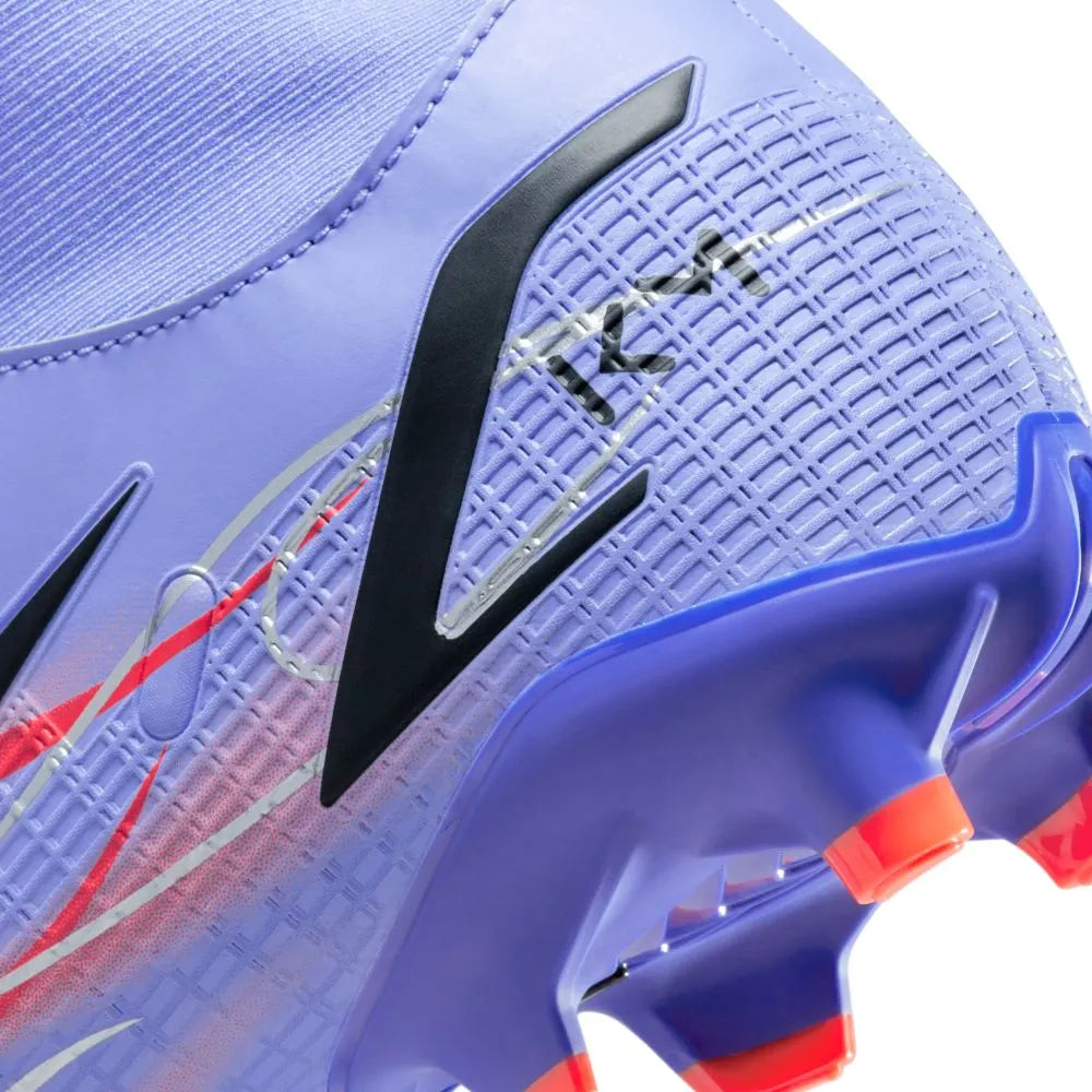 Nike Superfly 8 Academy KM FG-MG - Light Thistle-Bright Crimson (Detail 3)