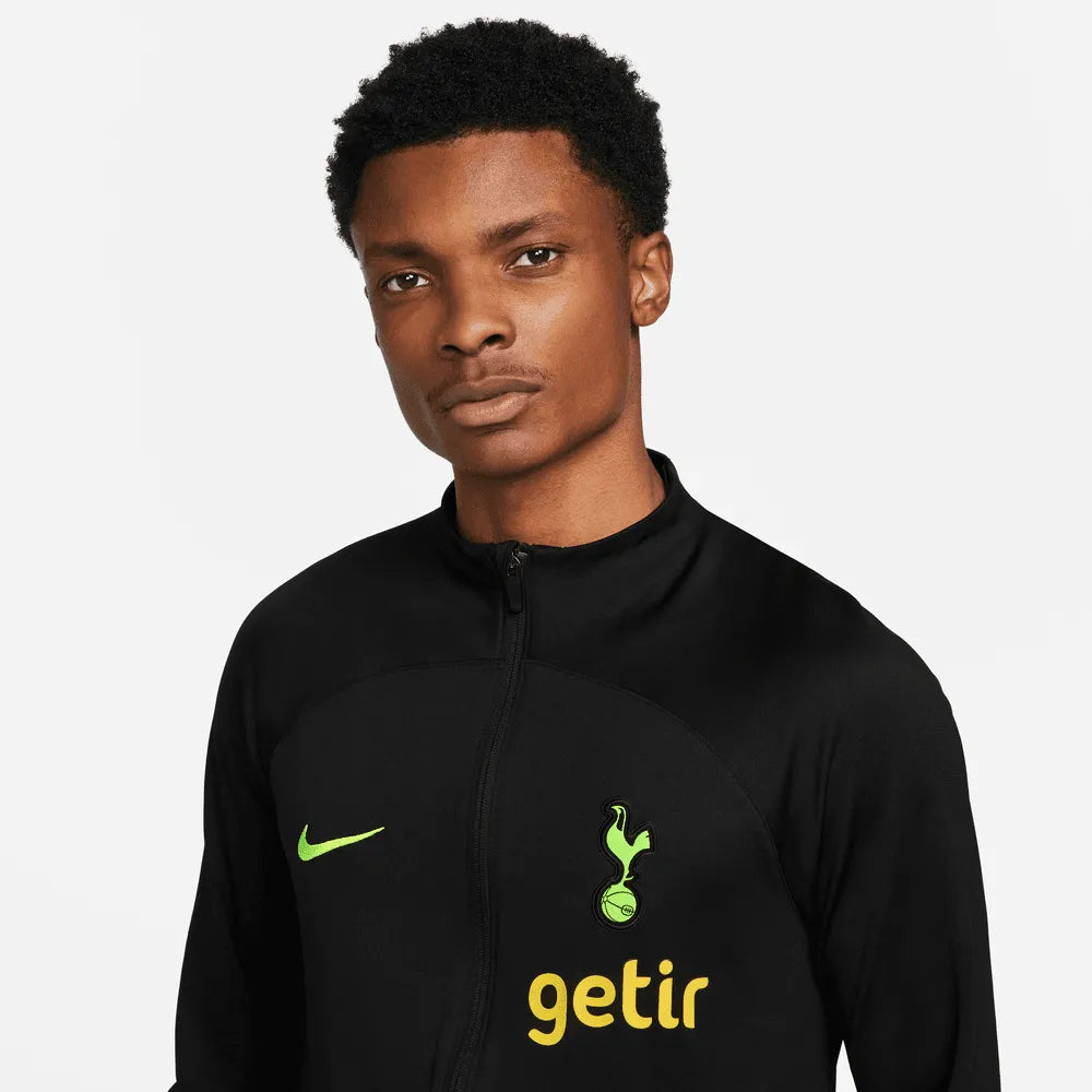 Nike 2022-23 Tottenham Strike Track Jacket - Black-Volt (Detail 1)