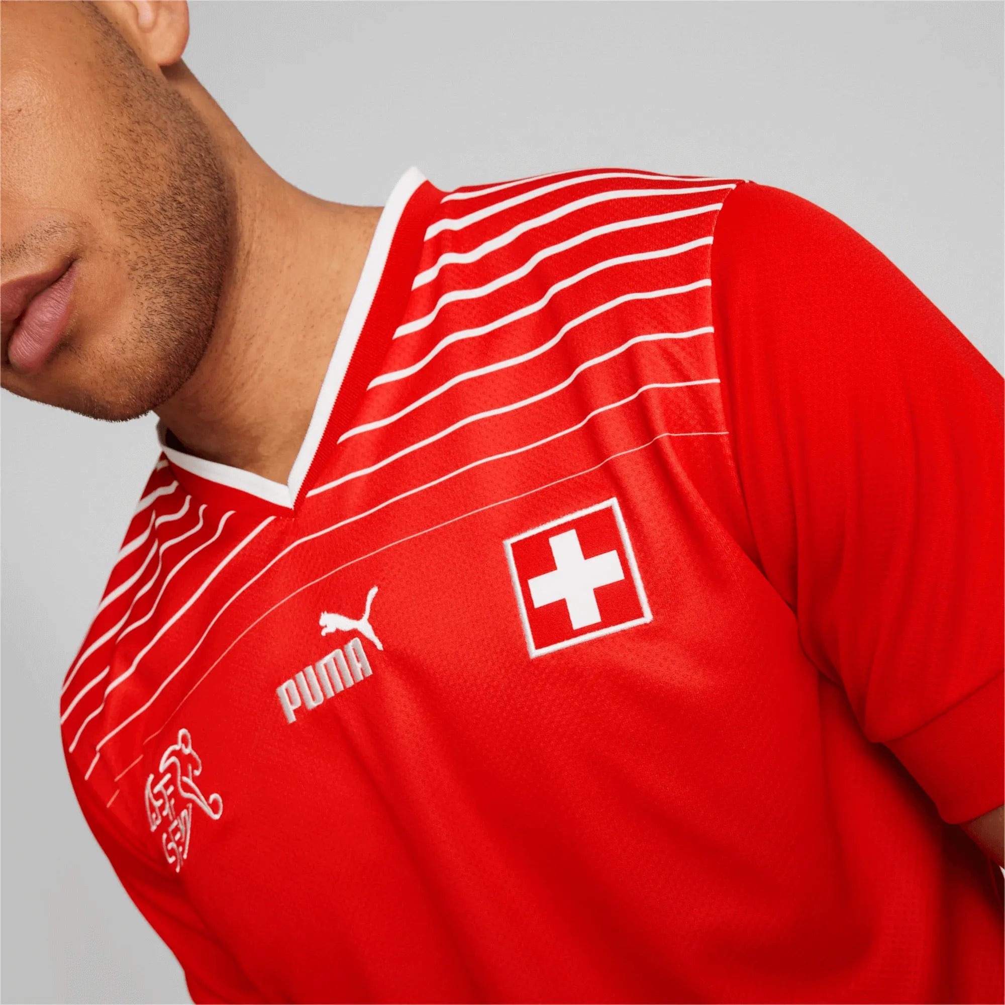 Puma 2022-23 Switzerland Home Jersey (Detail 1)