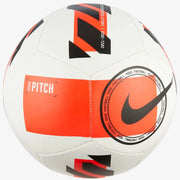 Nike Pitch Training Ball - White-Bright Crimson-Black (Front)