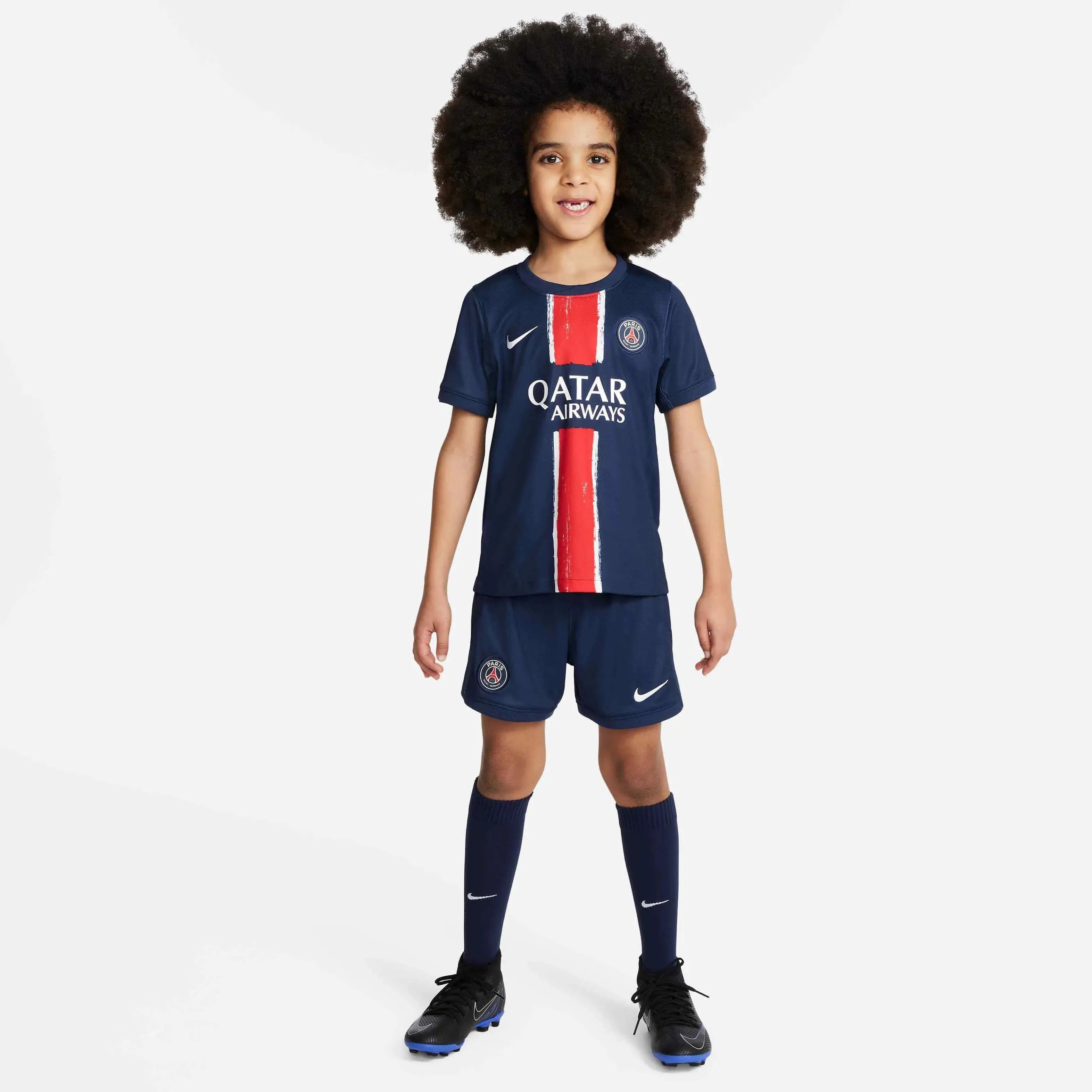 Nike 2024-25 PSG Little Kids' Stadium Home Kit (Model - Front)