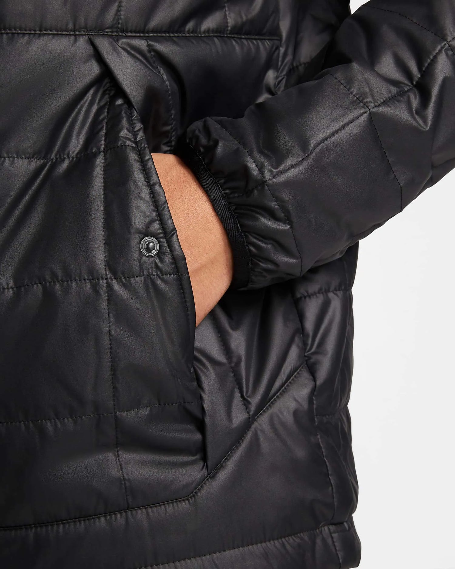 Nike 2022-23 Liverpool FC Fleece-Lined Hooded Jacket - Black-Particle Grey-Siren Red (Detail 3)