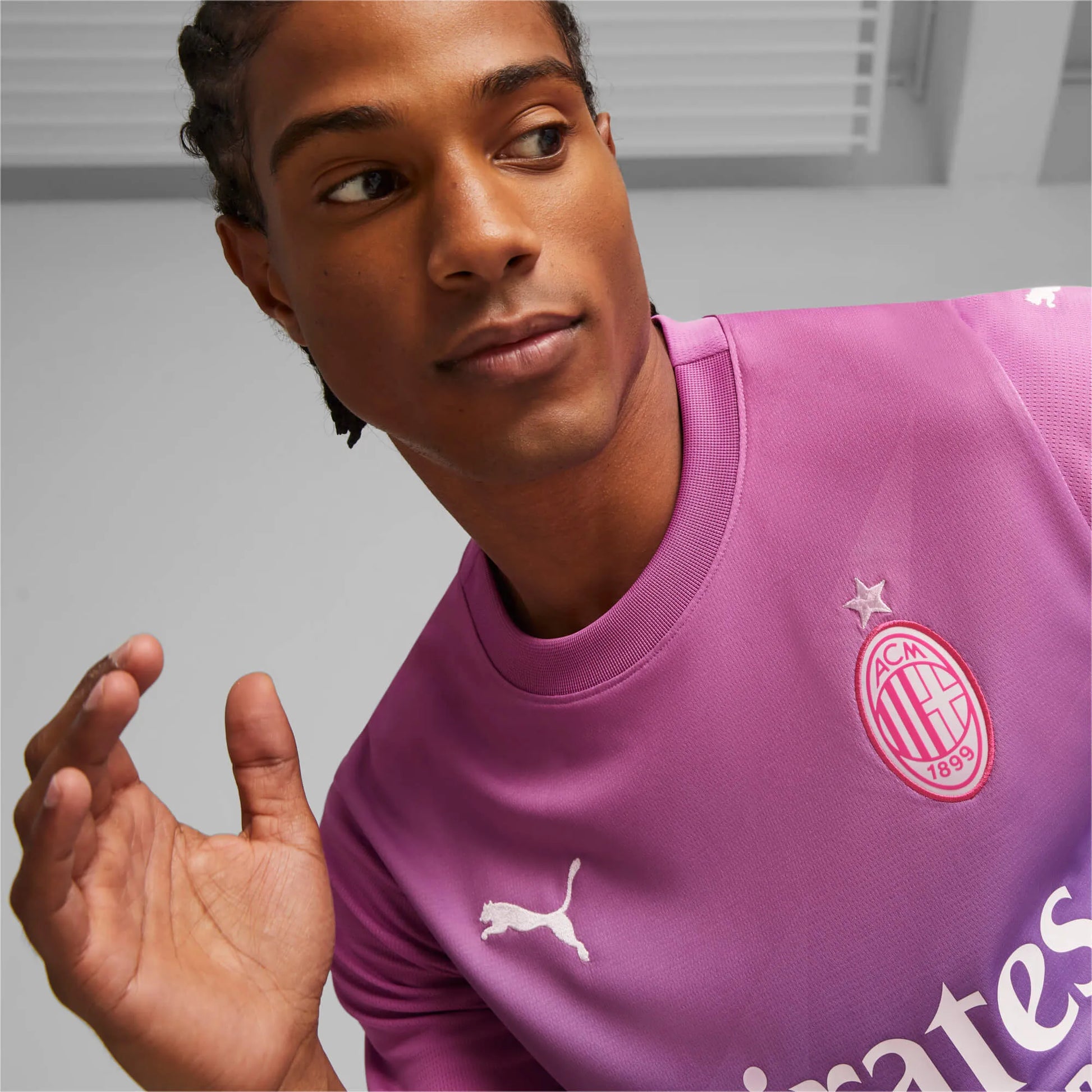 Puma 2023-24 AC Milan Men's Stadium Third Jersey (Detail 1)