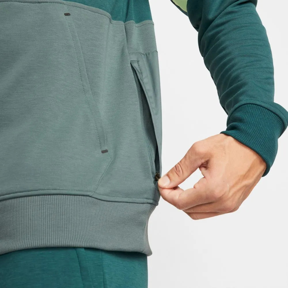 Nike 2021-22 Tottenham Fleece Travel Hoodie - Dark Teal-Vapour Green (Detail 2)