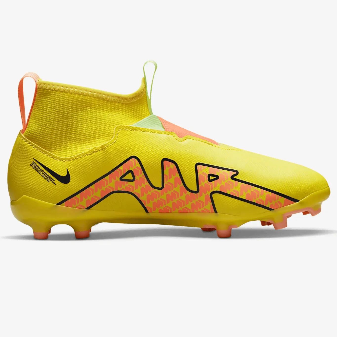 Nike Jr Zoom Superfly 9 Academy FG/MG - Yellow Strike-Sunset Glow (Side 2)