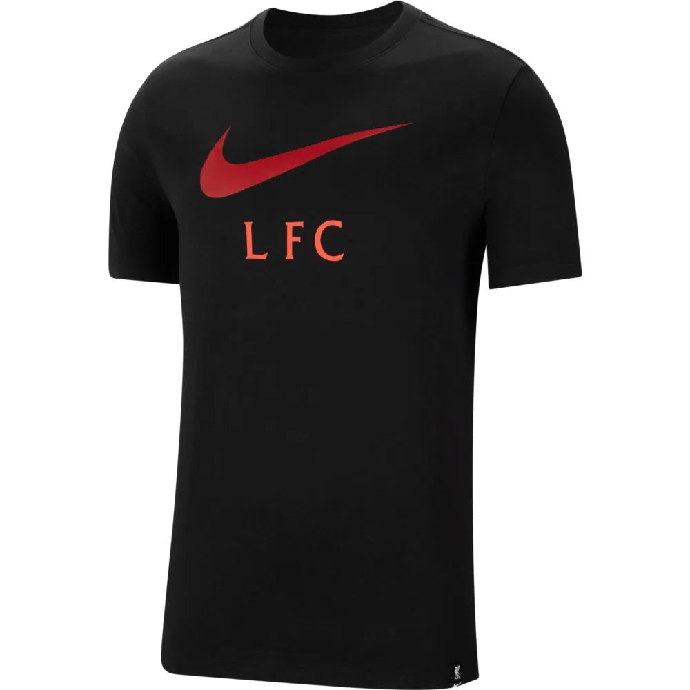 Nike 2021-22 Liverpool Swoosh Club Tee - Black-Red (Front)