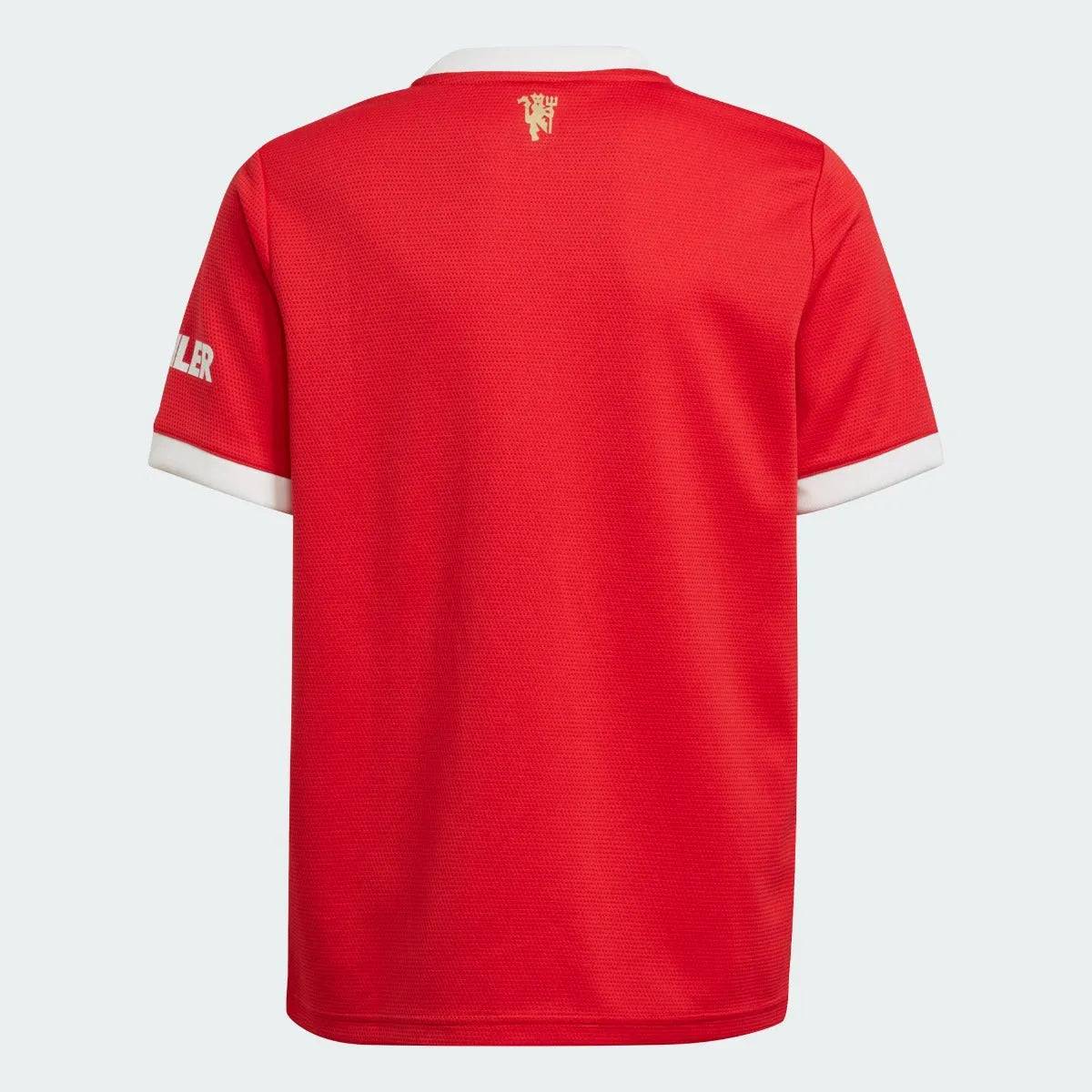 Adidas 2021-22 Manchester United Youth Home Jersey - Red-White (Back)