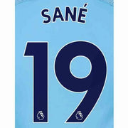 Man City 2018/19 Home Sane #19 Jersey Name Set