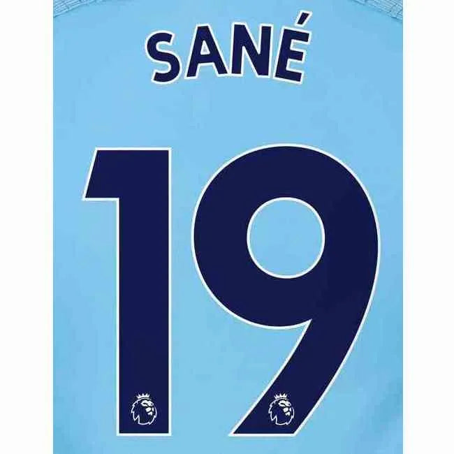 Man City 2018/19 Home Sane #19 Jersey Name Set