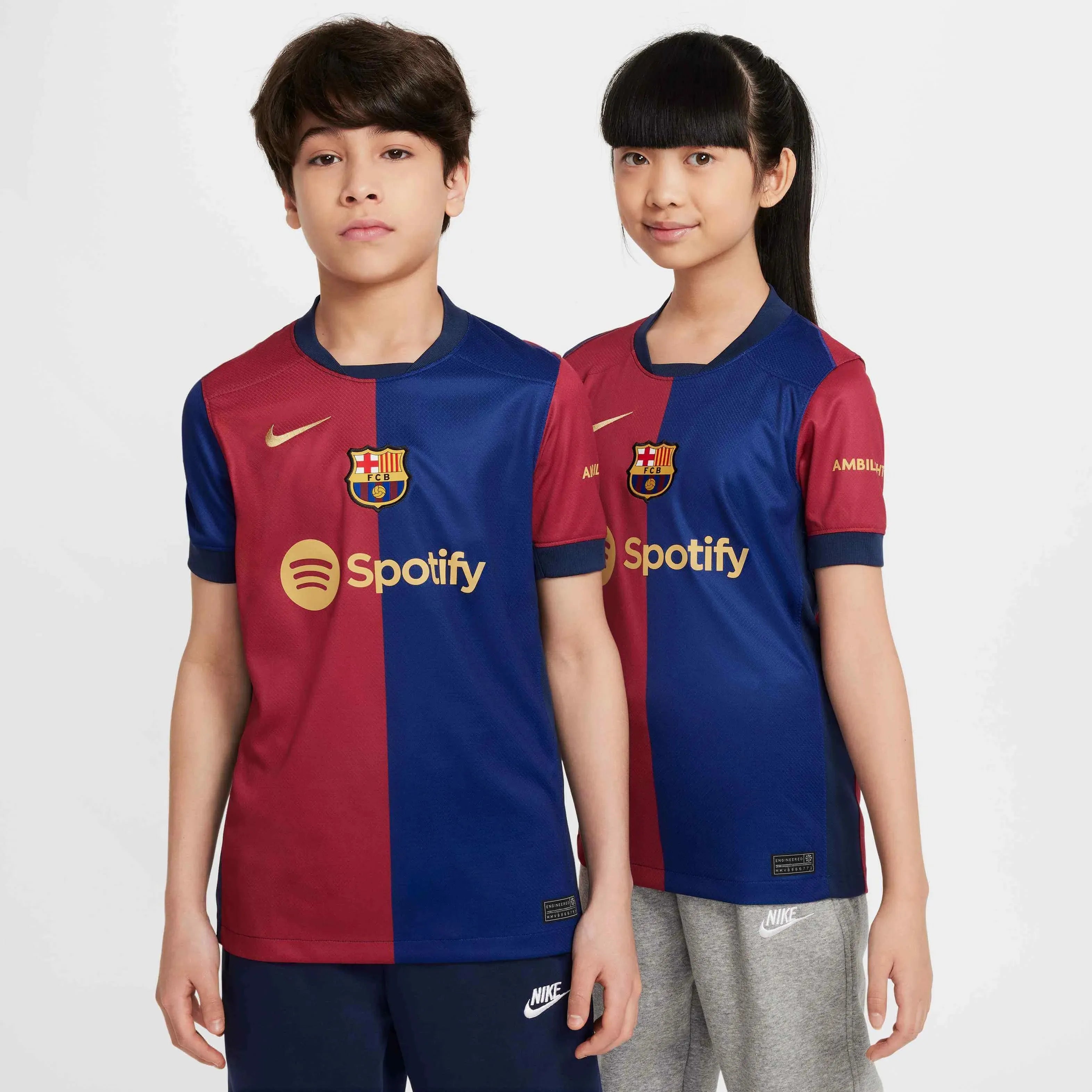 Nike 2024-25 Barcelona Youth Stadium Home Jersey (Models - Front)