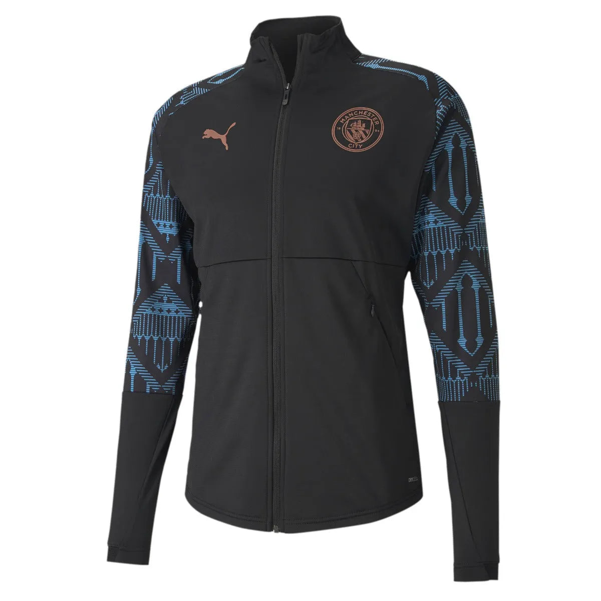 Puma 2020-21 Manchester City Stadium Jacket - Black-Blue