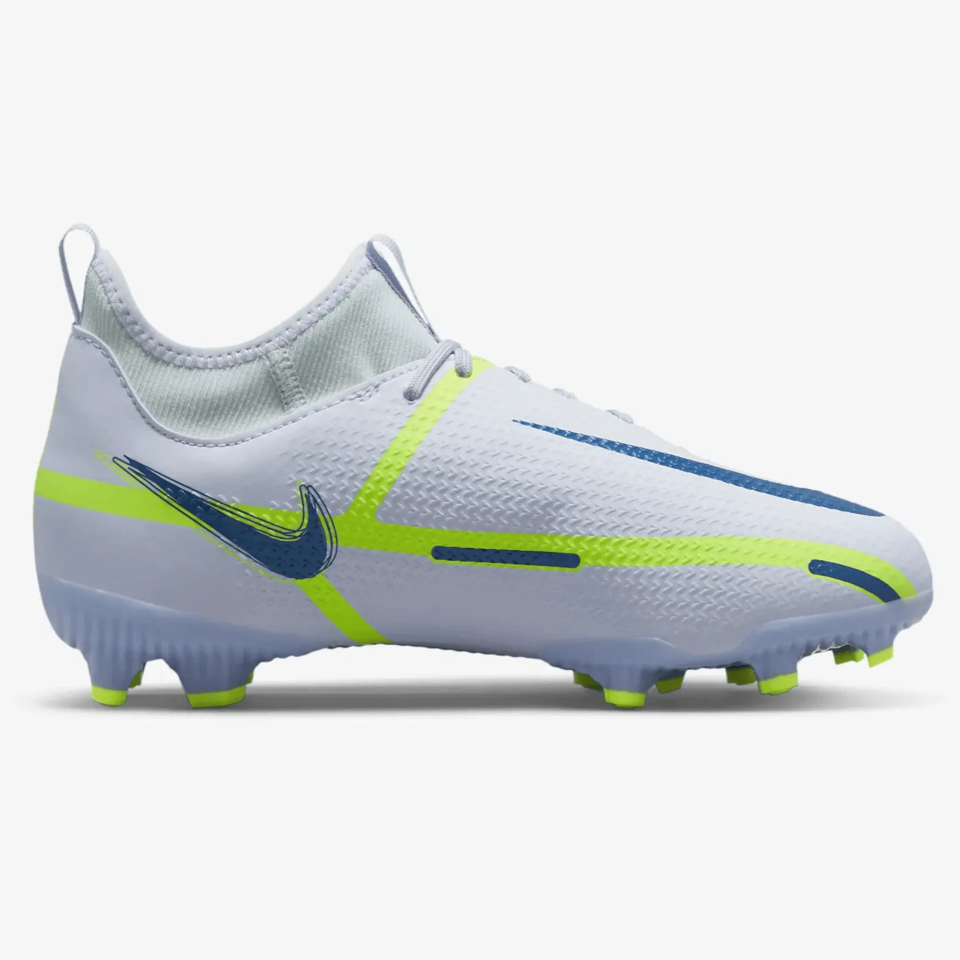 Nike JR Phantom GT2 Academy DF FG-MG - Grey-Blue (Side 2)