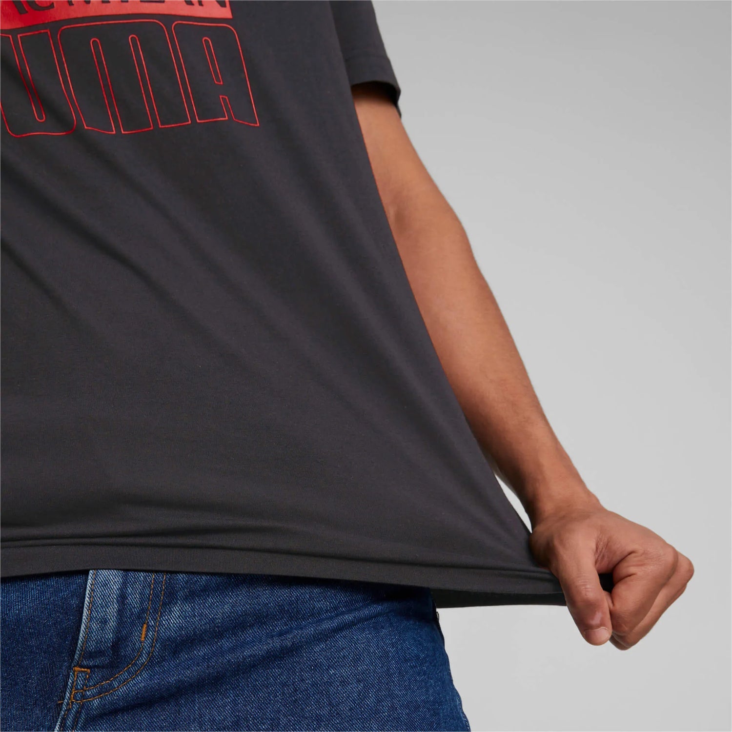 Puma 2022-23 AC Milan FTBLCore Tee - Black-Red (Detail 2)