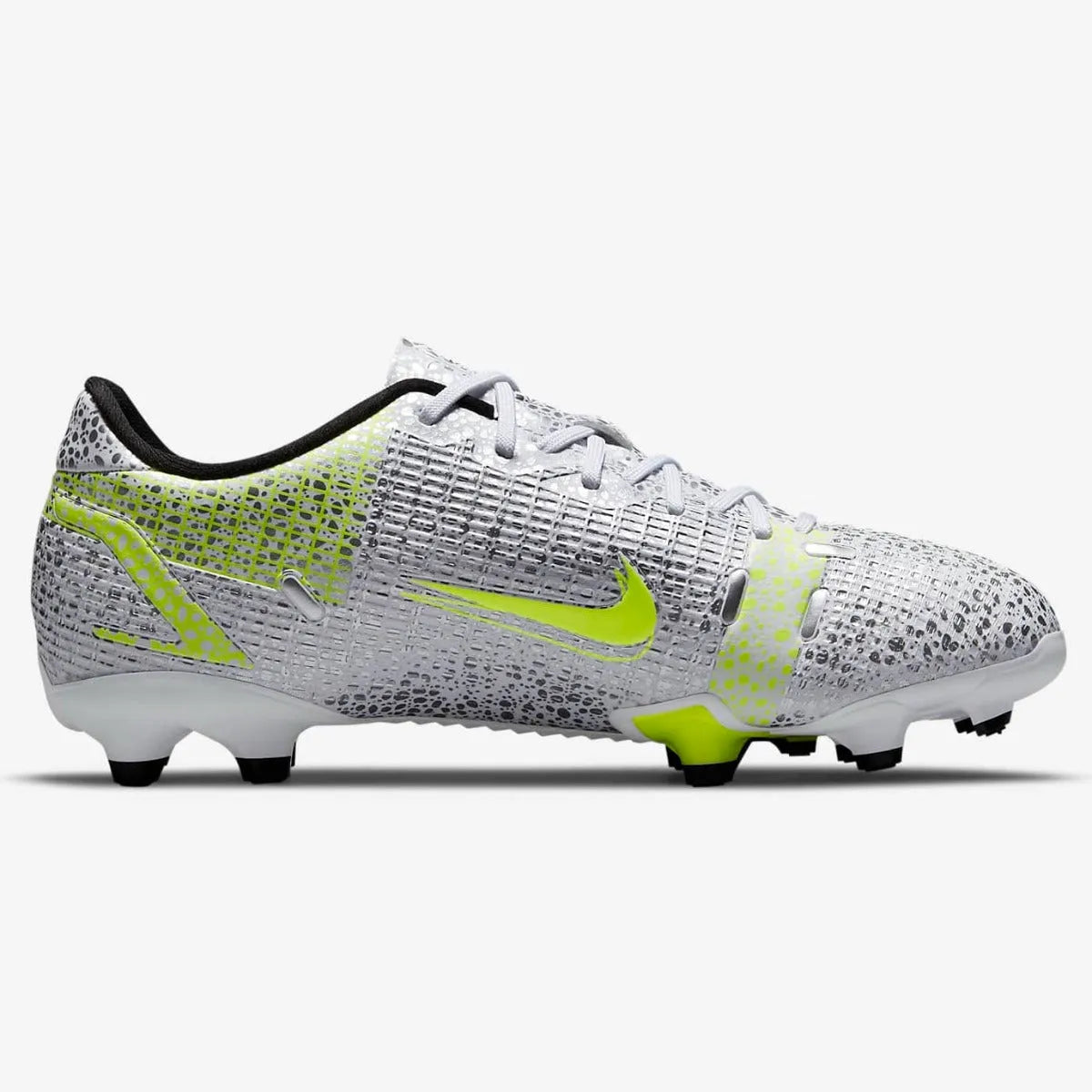Nike JR Vapor 14 Academy FG-MG - White-Grey-Volt (Side 2)