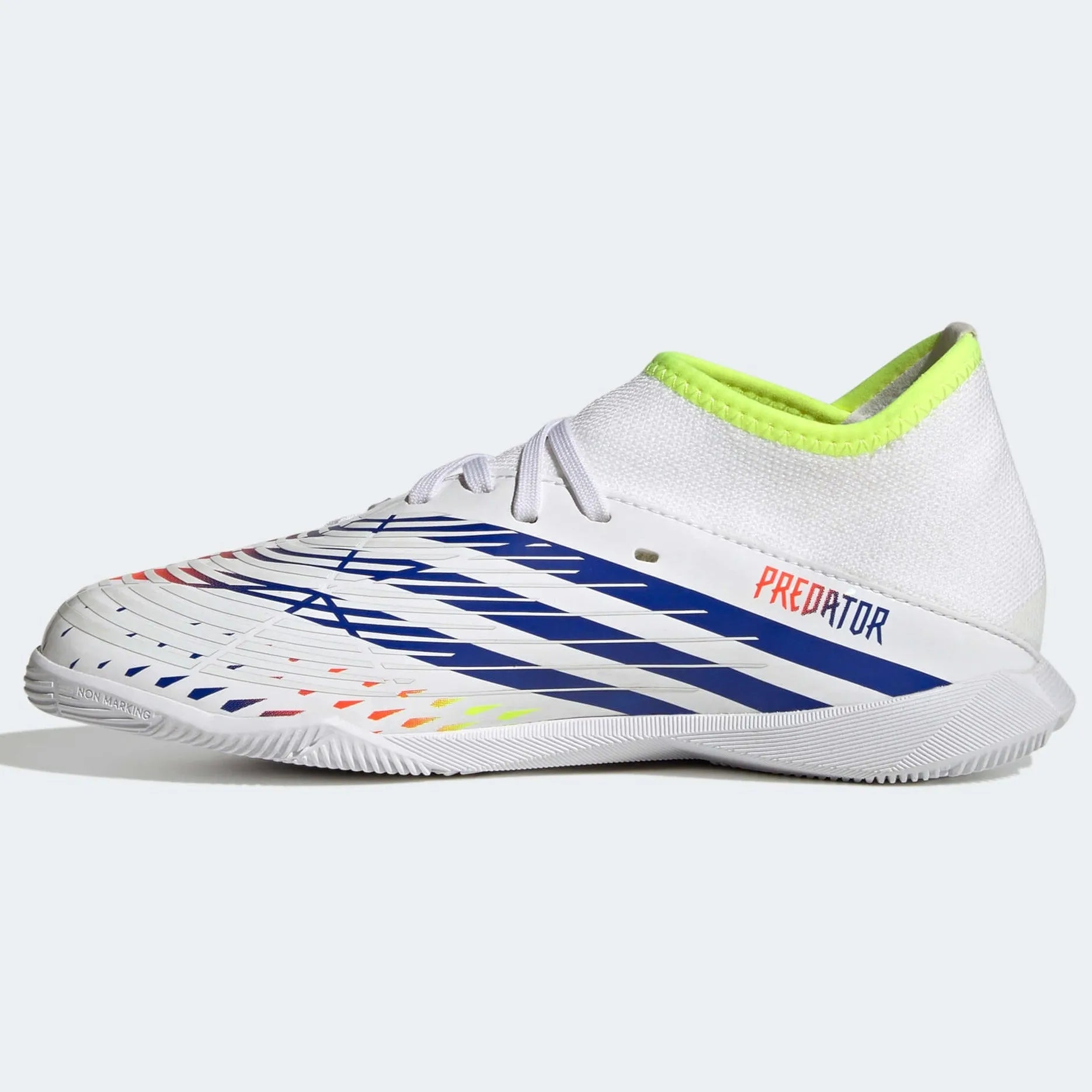 adidas Jr Predator Edge.3 Indoor J - White-Yellow-Blue (Side 2)