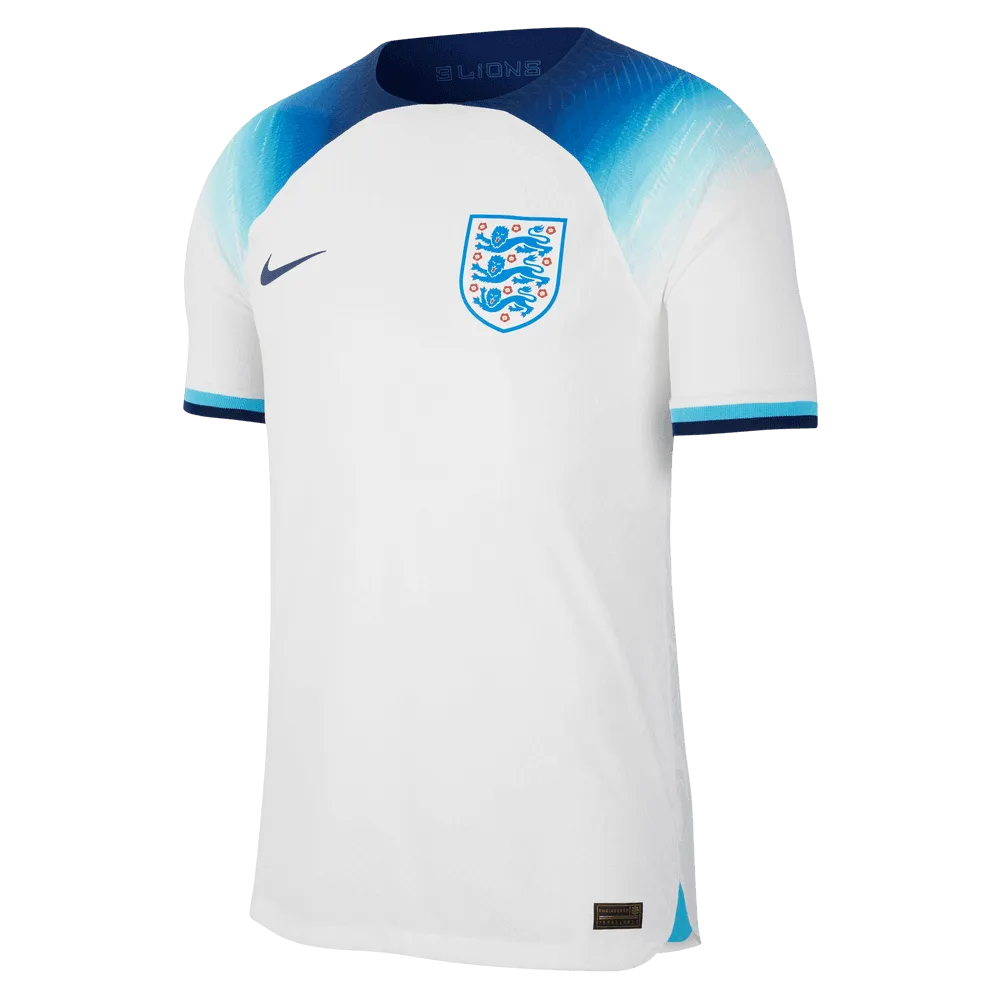 Nike 2022-23 England Authentic Home Jersey - White-Blue (Front)