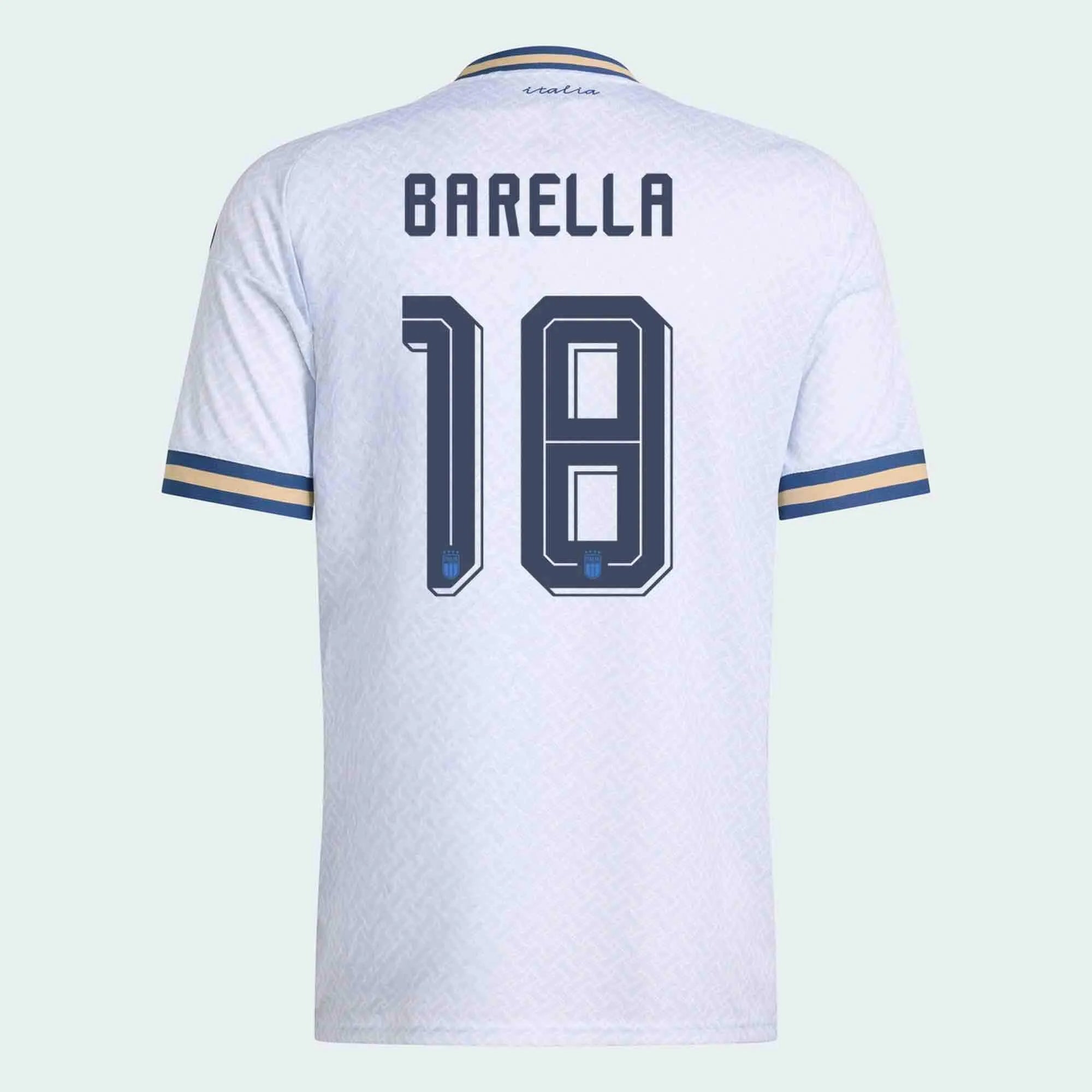 adidas 2026 Italy Men's Stadium Away Soccer Jersey (Barella)