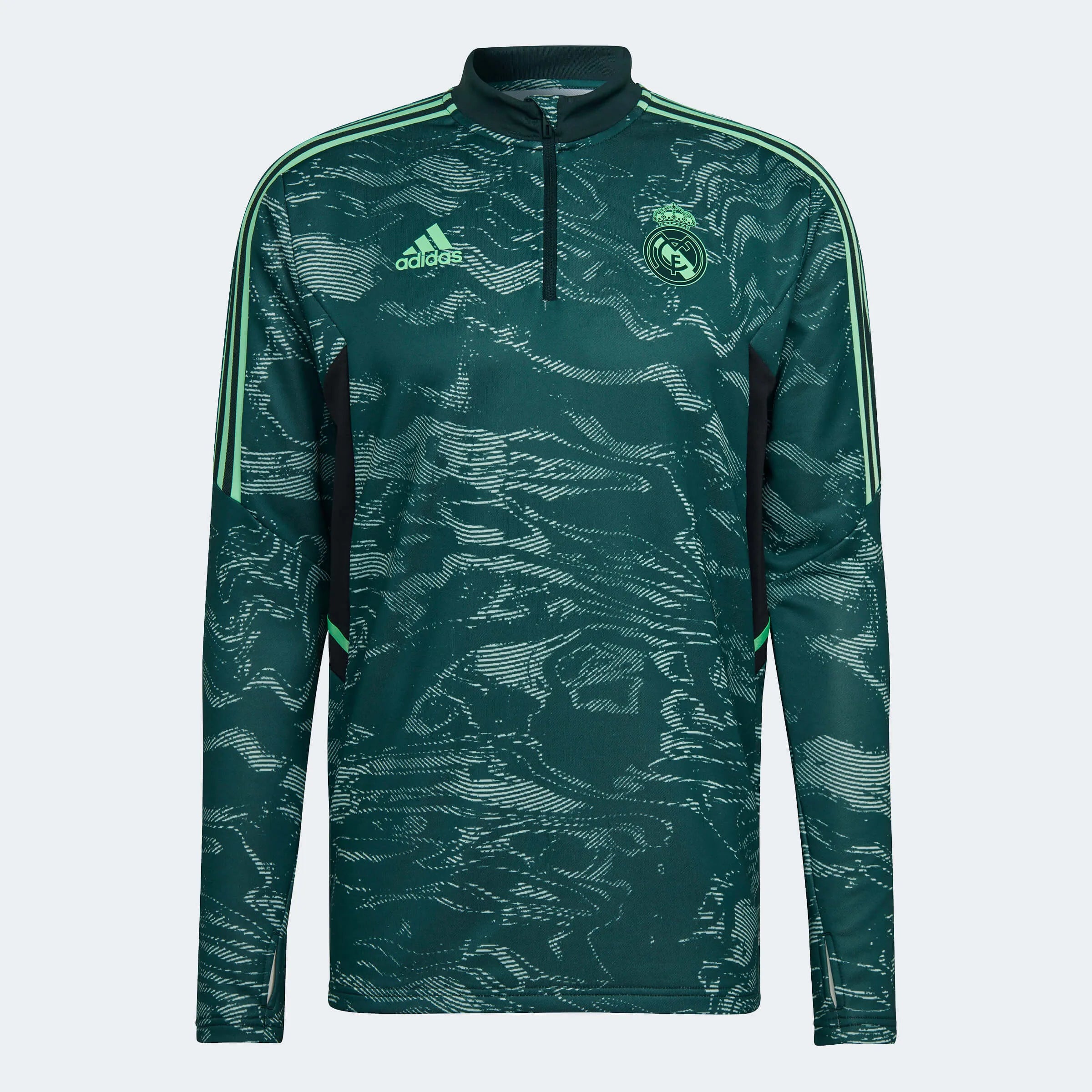 adidas 2022-23 Real Madrid EU Training Top - Green (Front)