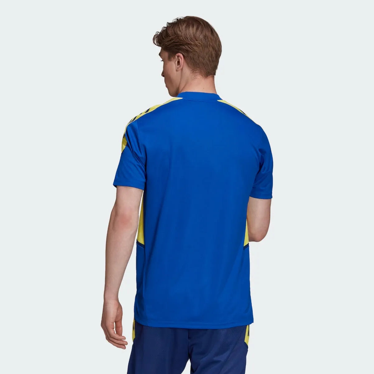 Adidas 2021-22 Juventus Euro Training Jersey - Victory Blue-Yellow (Model - Back)