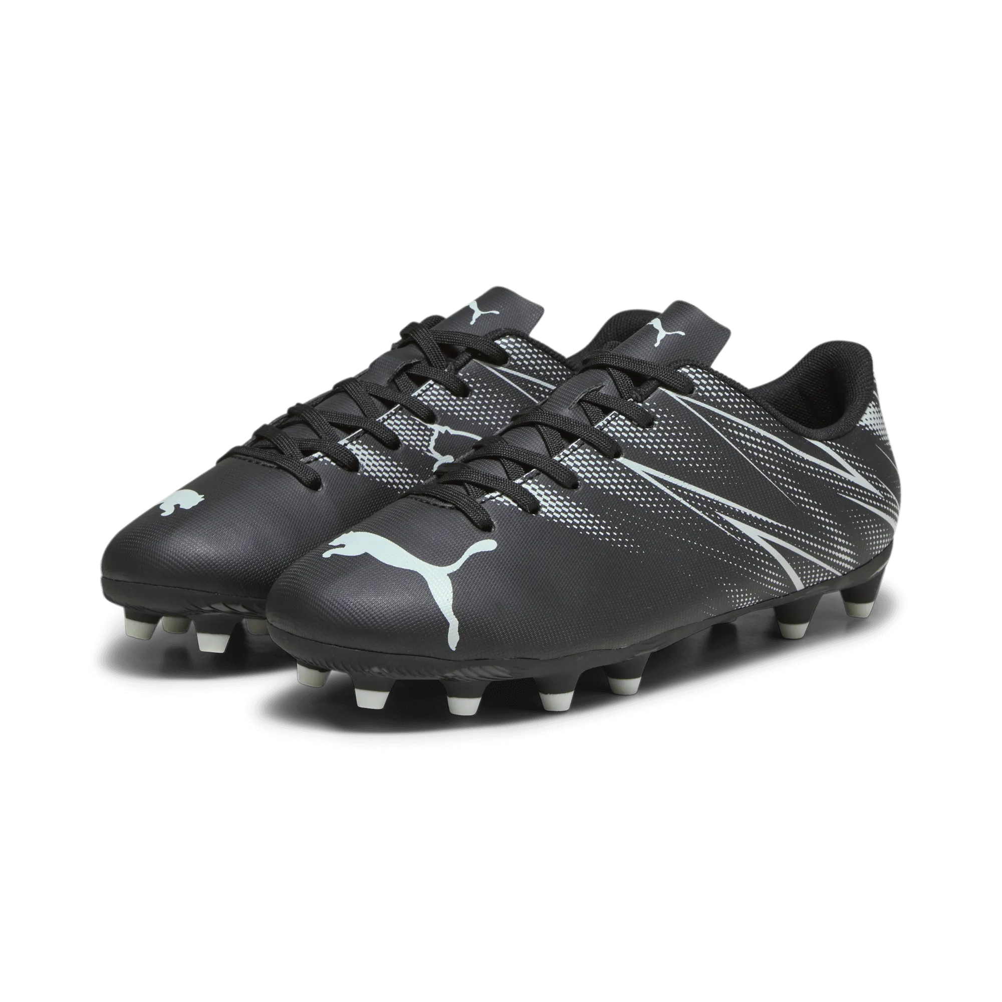 Puma Kids Attacanto FG_AG Puma Black-Silver Mist (Pair - Lateral)