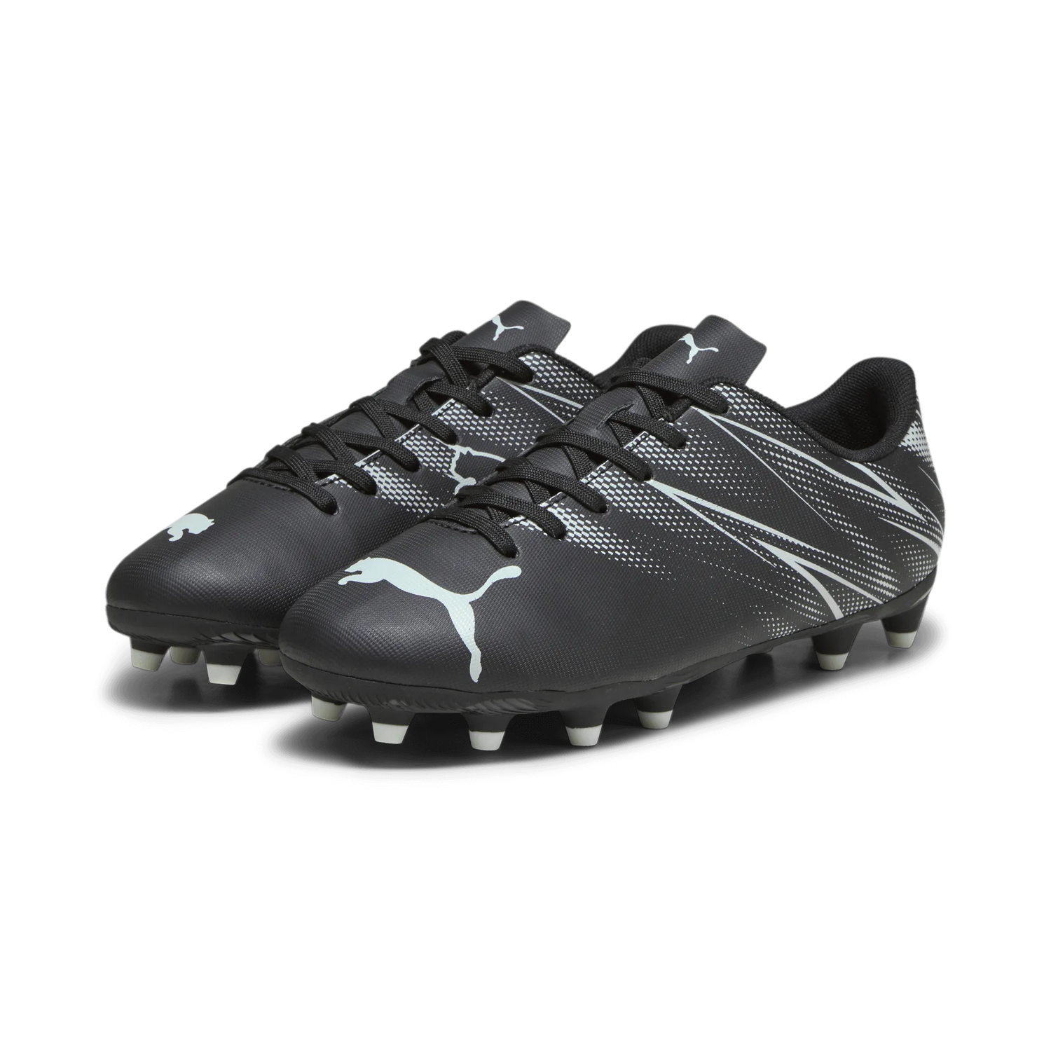 Puma Kids Attacanto FG_AG Puma Black-Silver Mist (Pair - Lateral)