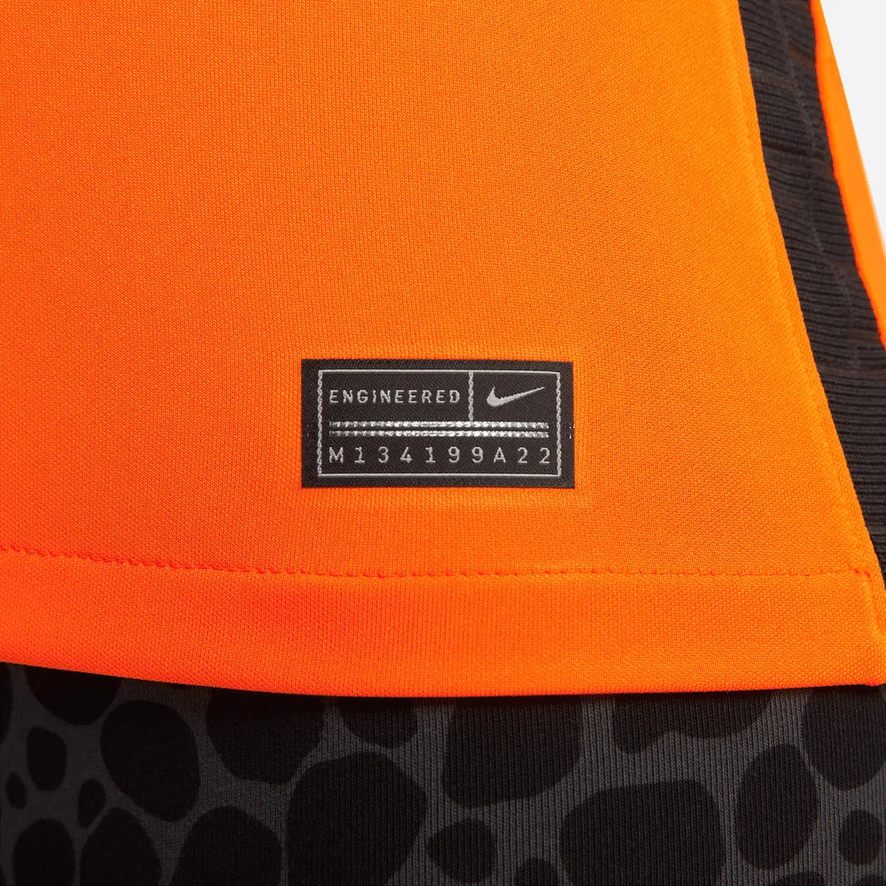 Nike Netherlands Women's EC22 Home Jersey - Total Orange-Black (Detail 4)