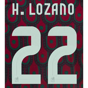 Mexico 2024/25 Home H. Lozano #22 Youth Jersey Name Set (Back)
