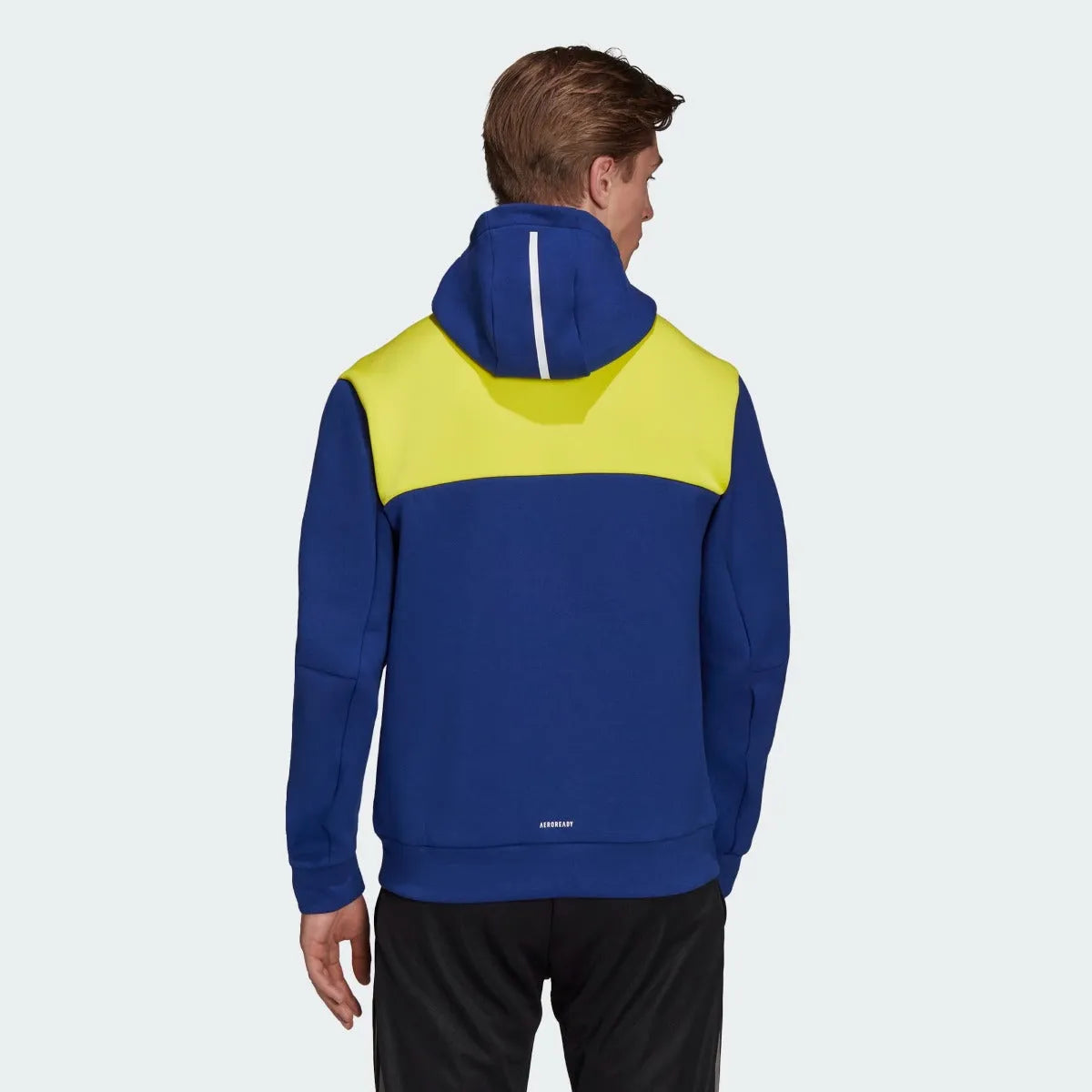 Adidas 2021-22 Juventus Zone Jacket - Navy-Yellow (Model - Back)