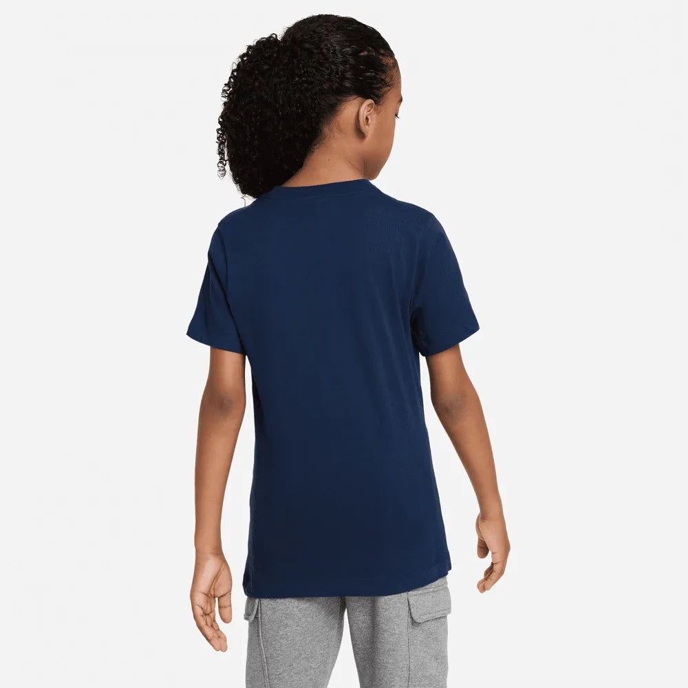 Nike 2023-24 PSG Youth Tee - Navy (Model - Back)