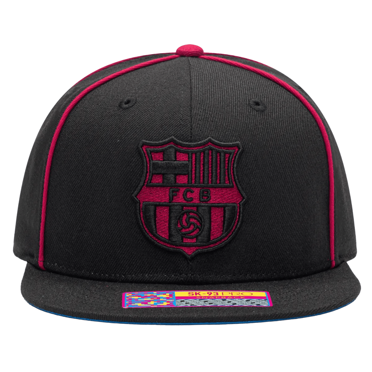 FI Collection Barcelona Cali Night Snapback Hat - Black (Front)