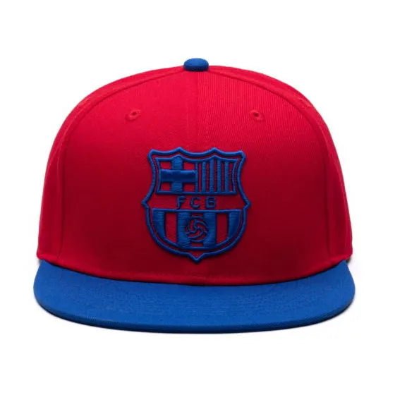 Fan Ink Collection Barcelona Retro Capsule Snapback Hat - Scarlet-Calming Blue