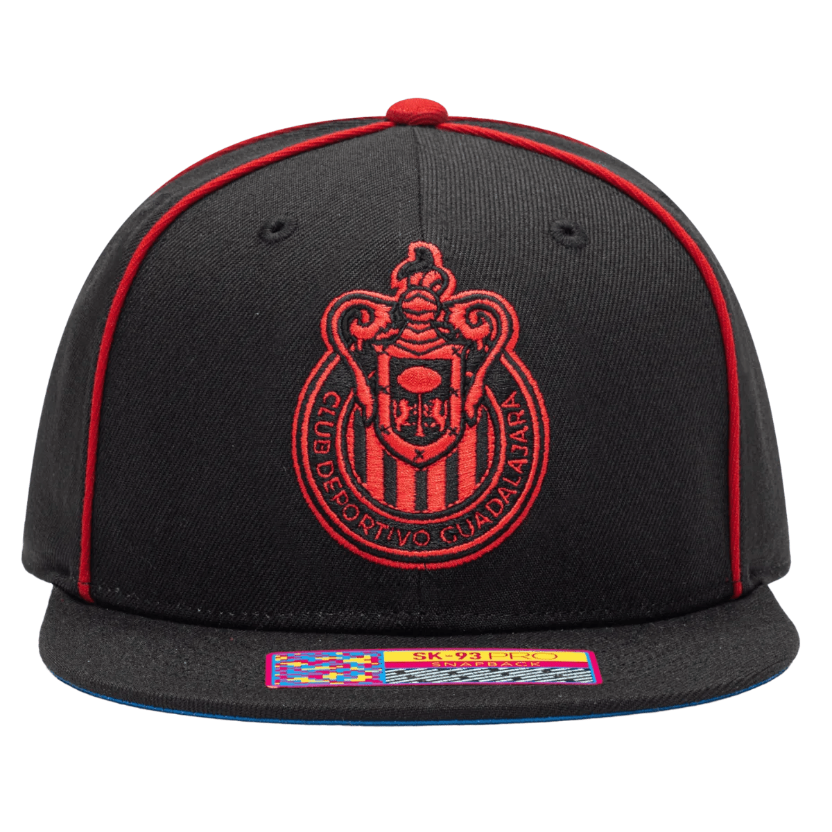 Fan Ink Collection Chivas Cali Night Snapback Hat - Black-Red