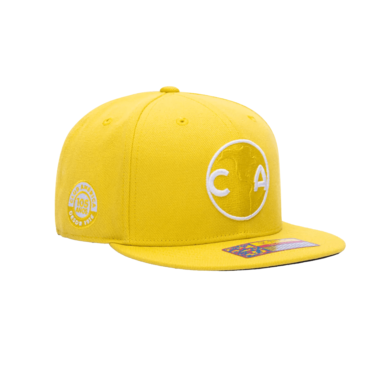 Fan Ink Collection Club America 105TH Anniversary Retro Snapback - Yellow