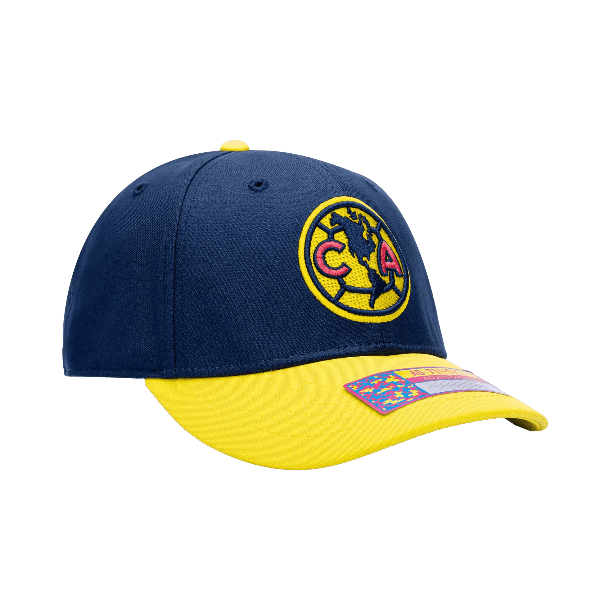FI Collection Club America Bambo Classic Hat Navy/Yellow (Lateral - Side 2)