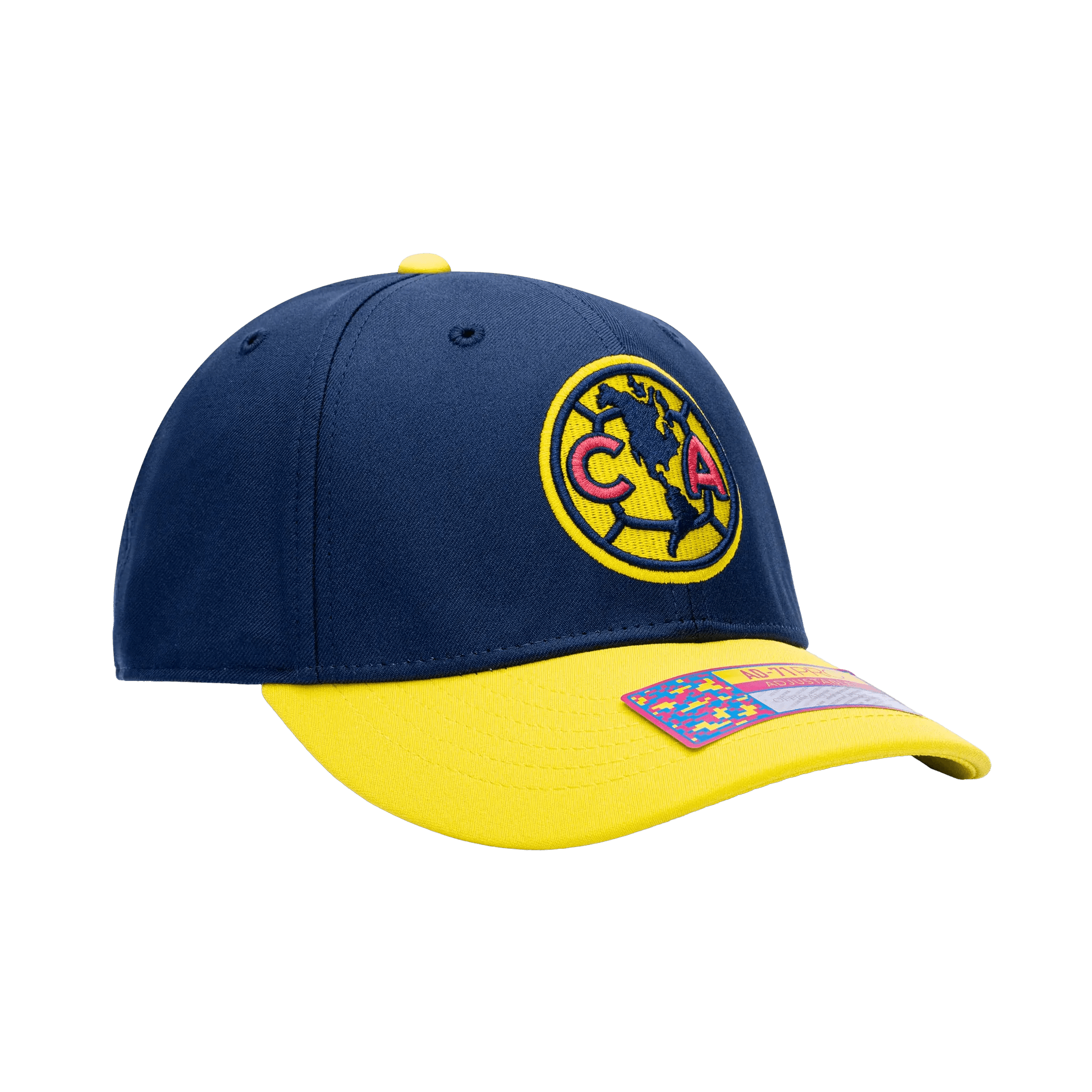 FI Collection Club America Bambo Classic Hat Navy/Yellow (Lateral - Side 2)