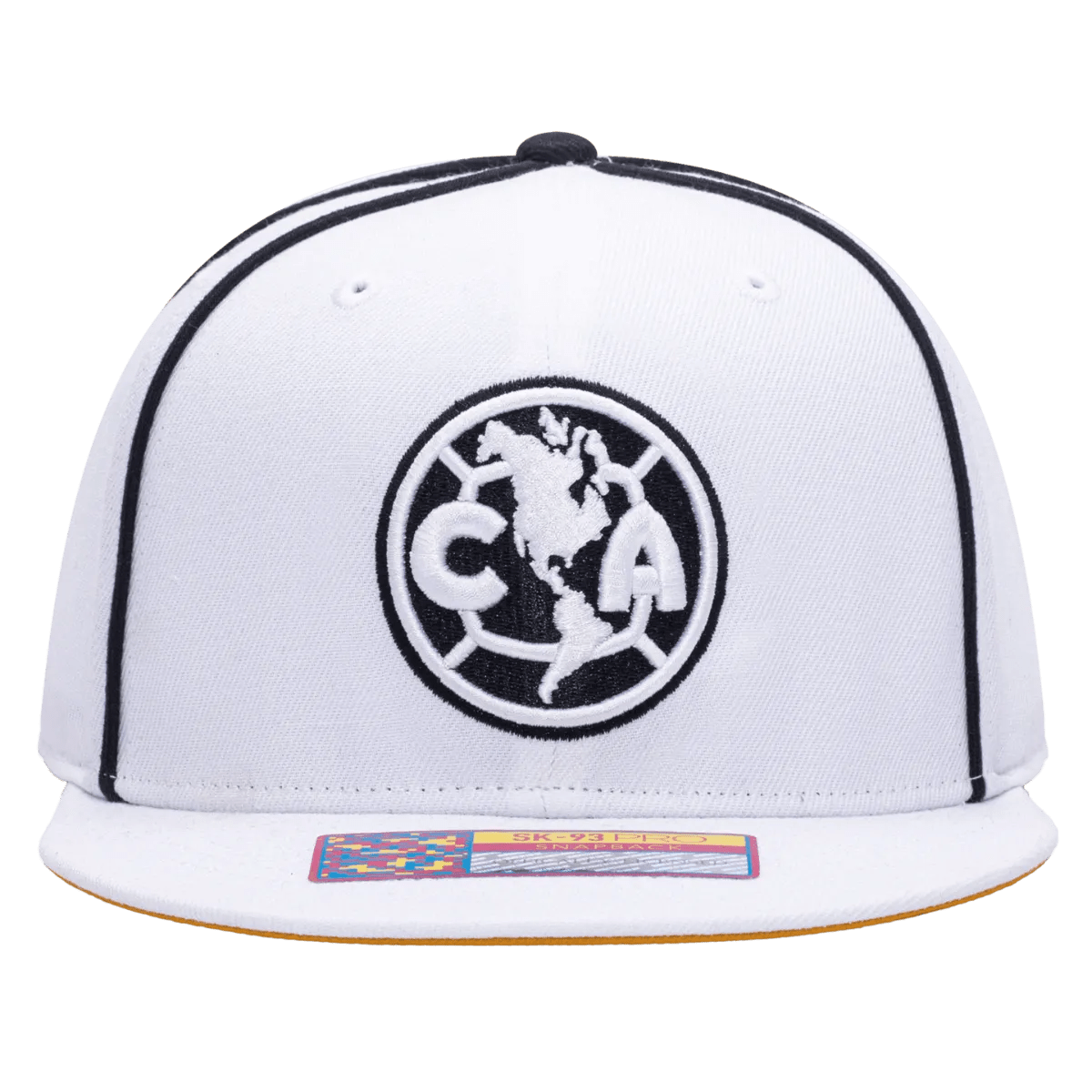 Fan Ink Collection Club America Cali Day Snapback Hat - White-Black