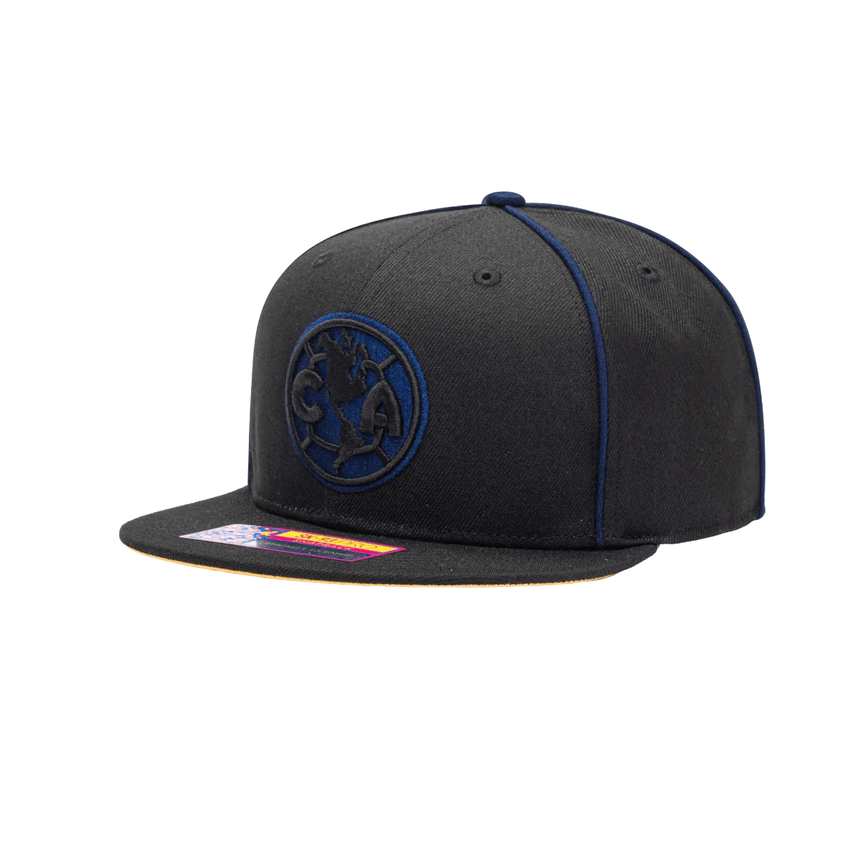 Fan Ink Collection Club America Cali Night Snapback Hat - Black-Blue