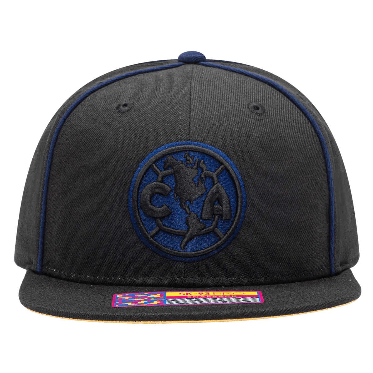 Fan Ink Collection Club America Cali Night Snapback Hat - Black-Blue