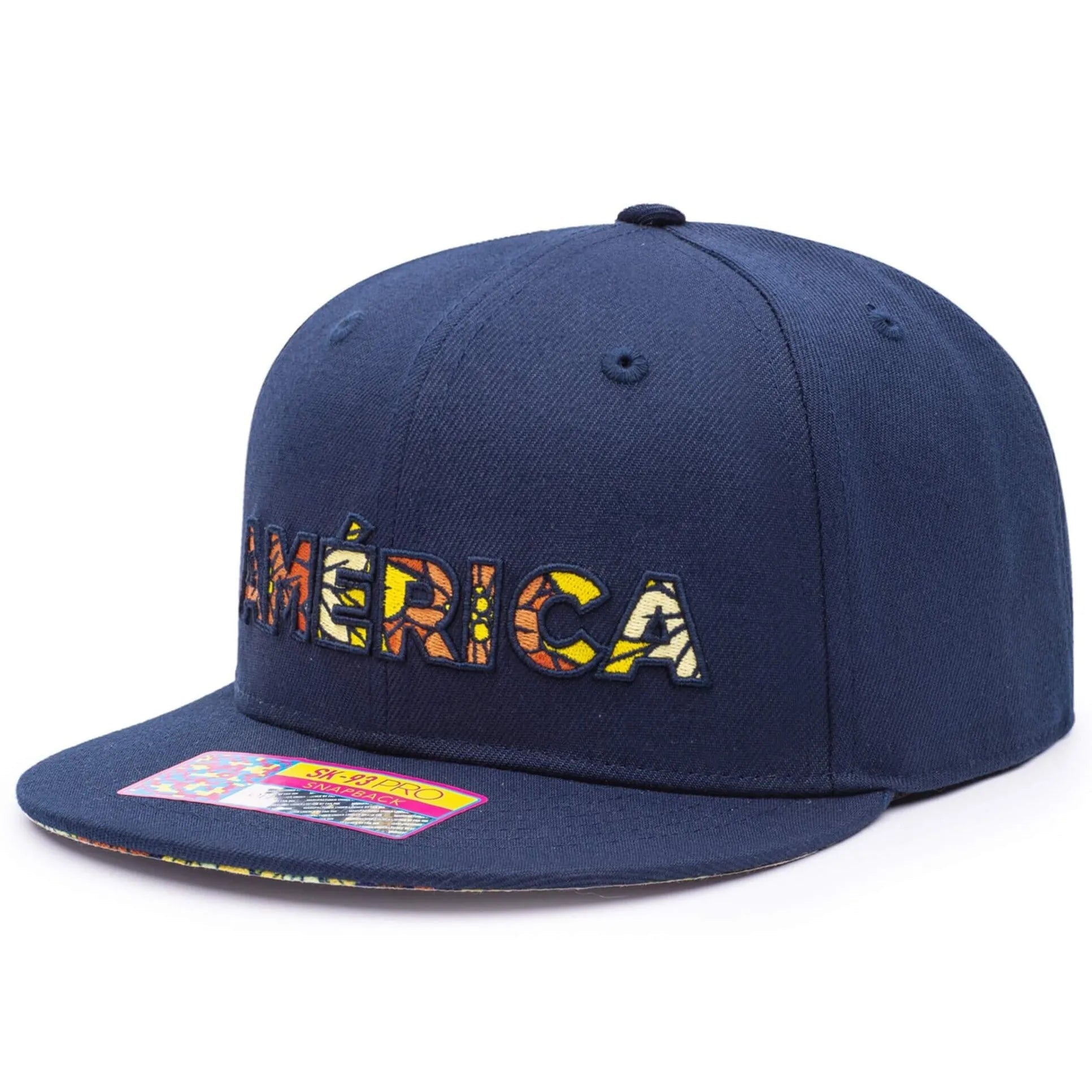 Fan Ink Collection Club America Day of the Dead Floral Snapback Hat - Navy