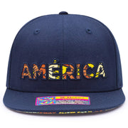 Fan Ink Collection Club America Day of the Dead Floral Snapback Hat - Navy