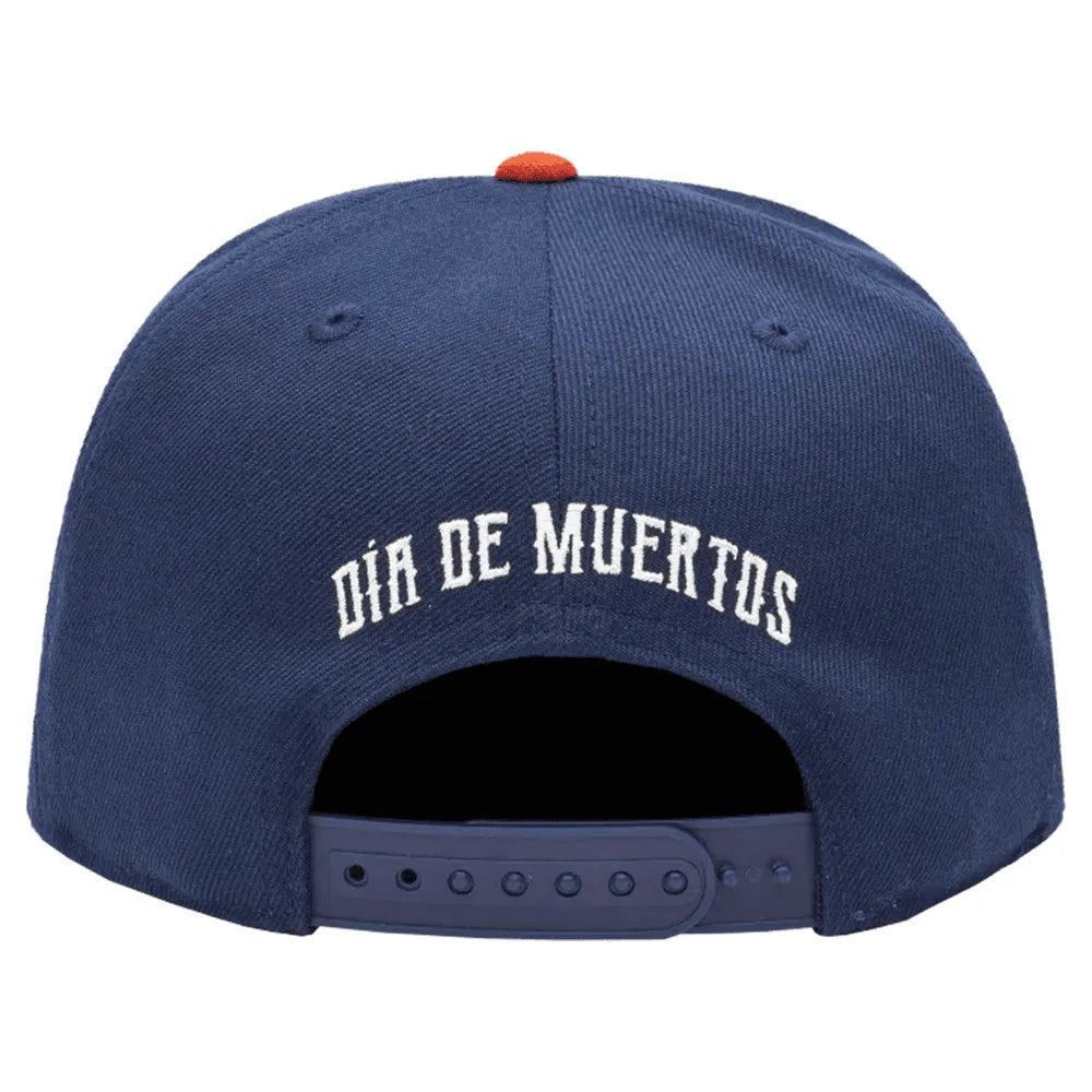 Fan Ink Collection Club America Day of the Dead Snapback Hat - Navy-Orange