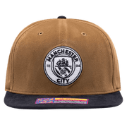 FI Collection Club Manchester City Cognac Snapback Hat (Front)
