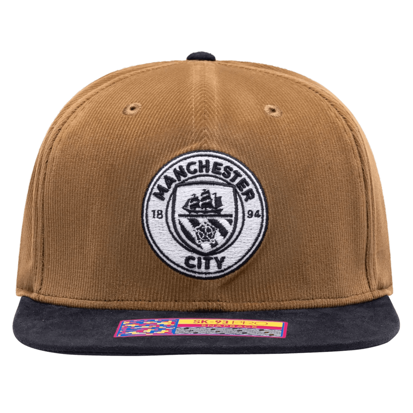 FI Collection Club Manchester City Cognac Snapback Hat (Front)