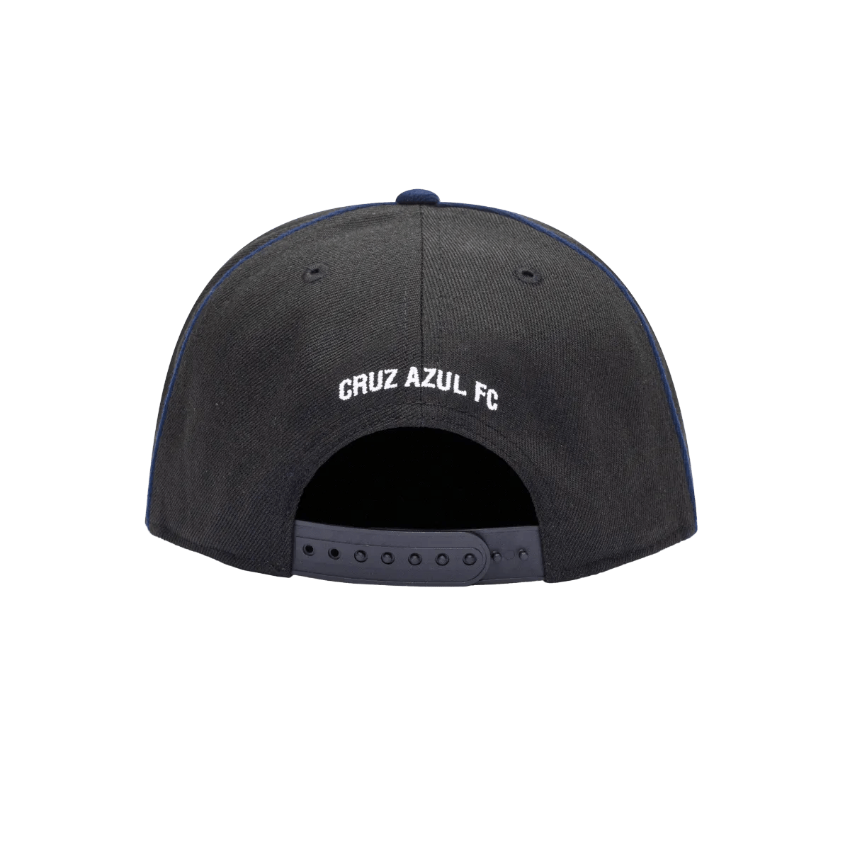 FI Collection Cruz Azul Cali Night Snapback Hat - Black-Blue (Back)