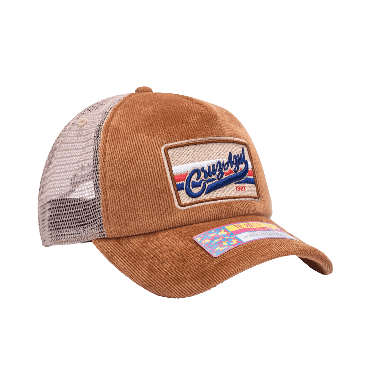 FI Collection Cruz Azul Camionero Trucker Hat - Brown (Diagonal 2)