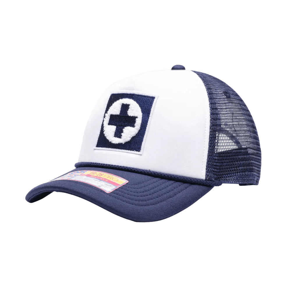 FI Collection Cruz Azul Scout Trucker Hat - Navy-White (Front - Lateral 1)